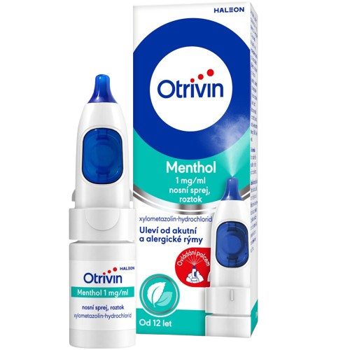 OTRIVIN Menthol 1mg/ml nosní sprej při léčbě ucpaného nosu 10 ml
