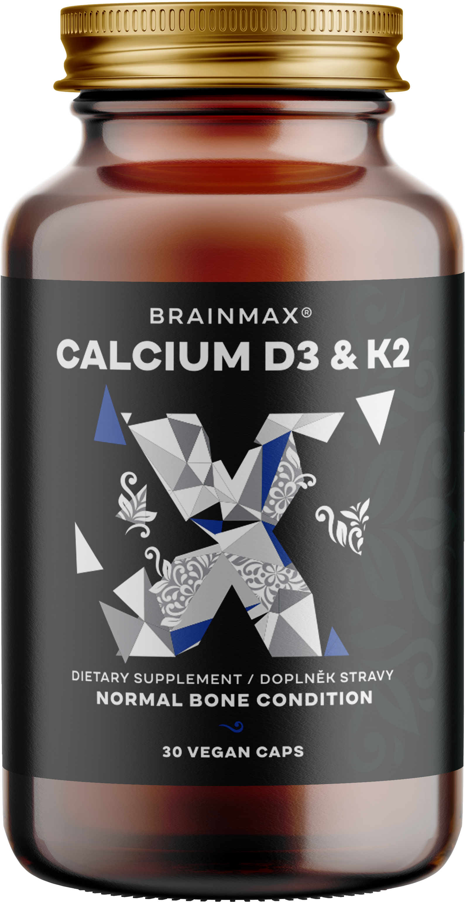 BRAINMAX Vápník s vitamínem D3 & K2 60 kapslí