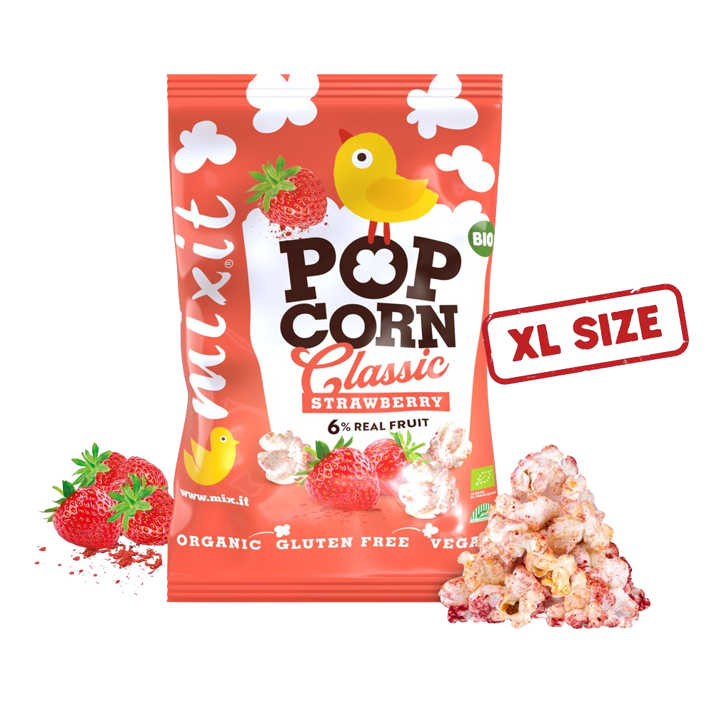 MIXIT Velký BIO popcorn - Jahoda 75 g