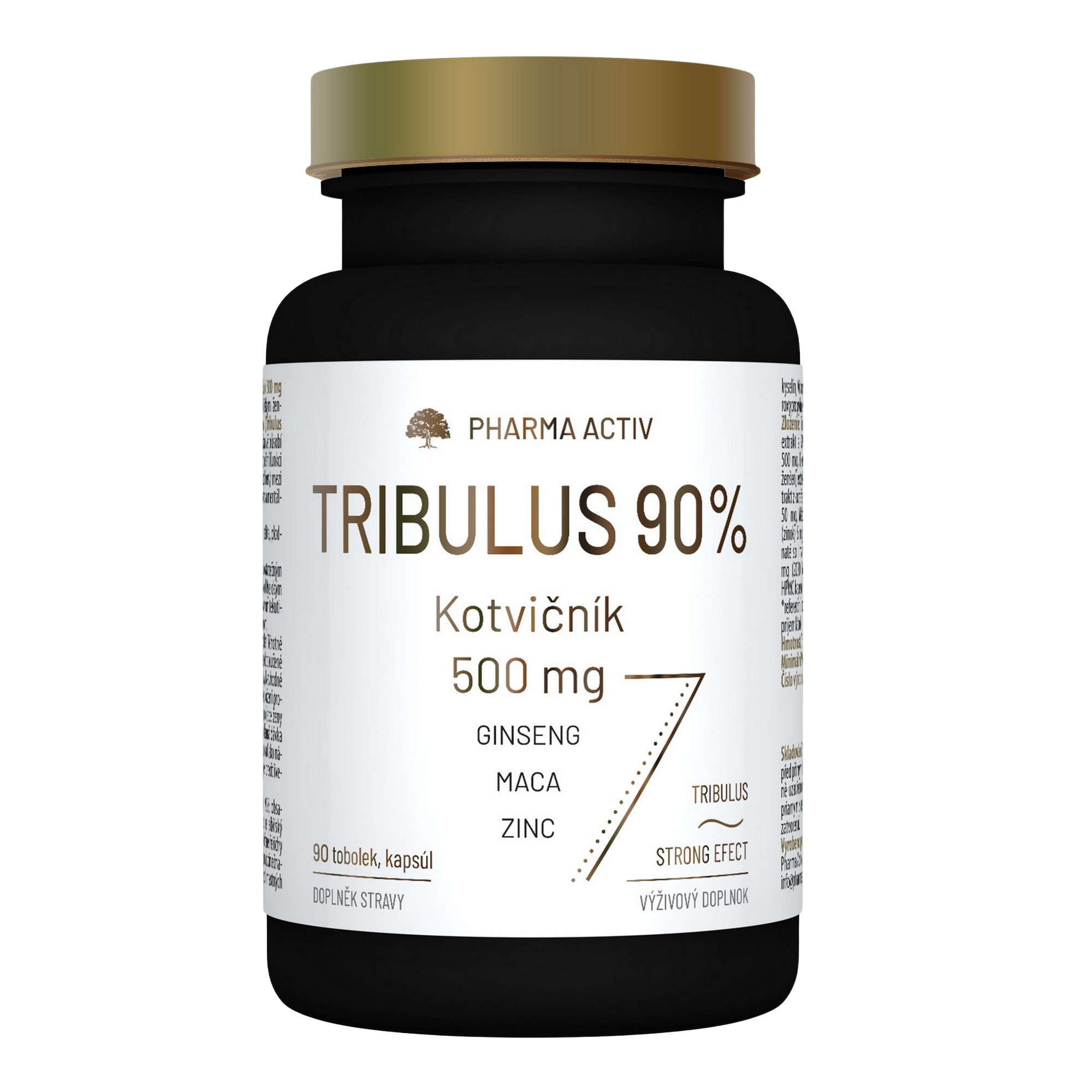 PHARMA ACTIV TRIBULUS 90% Kotvičník 500 mg 90 tobolek