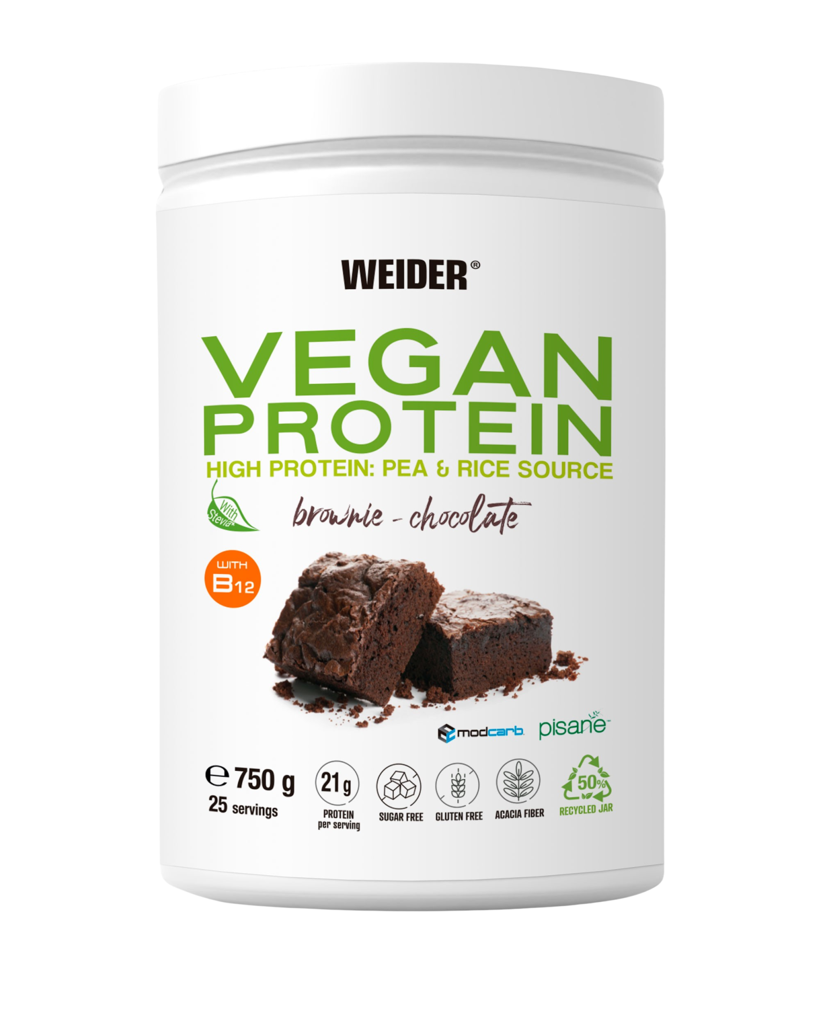 WEIDER Veganský Protein, brownie-chocolate 750 g