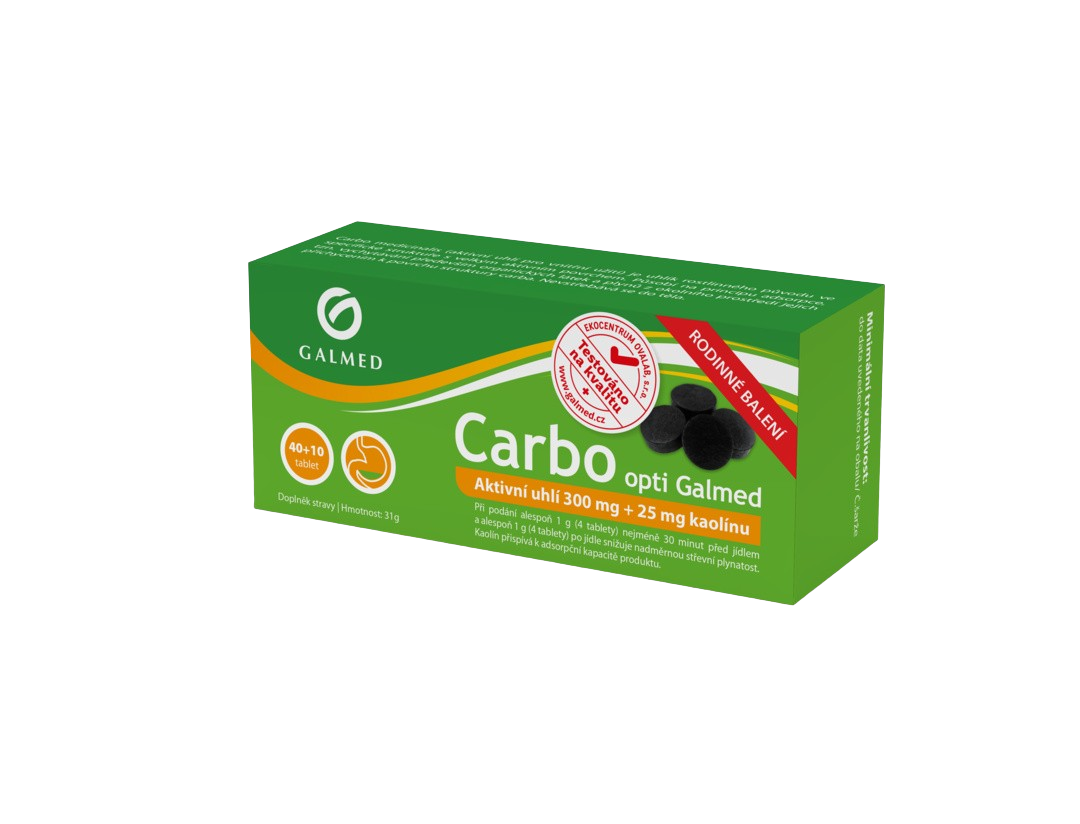 GALMED Carbo Opti, rodinné balení 50 tablet
