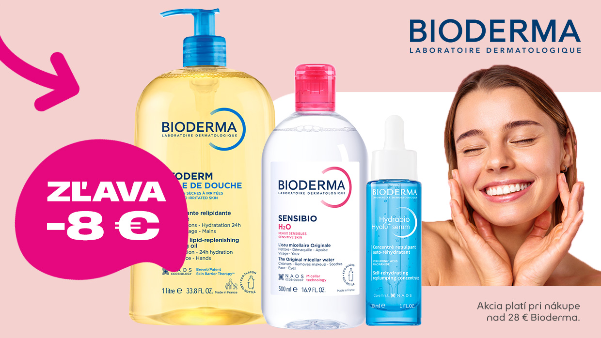 Získajte viac s Biodermou - zľava 8€ pri nákupe nad 28€
