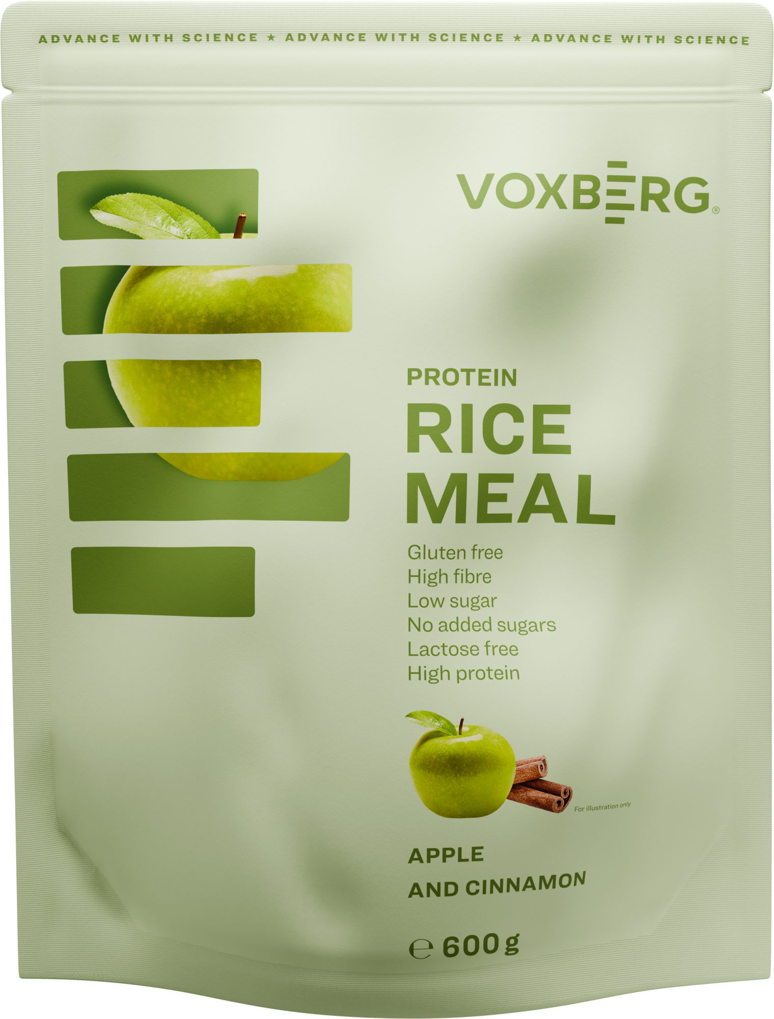 VOXBERG Protein Rice Meal Jablko skořice 600 g