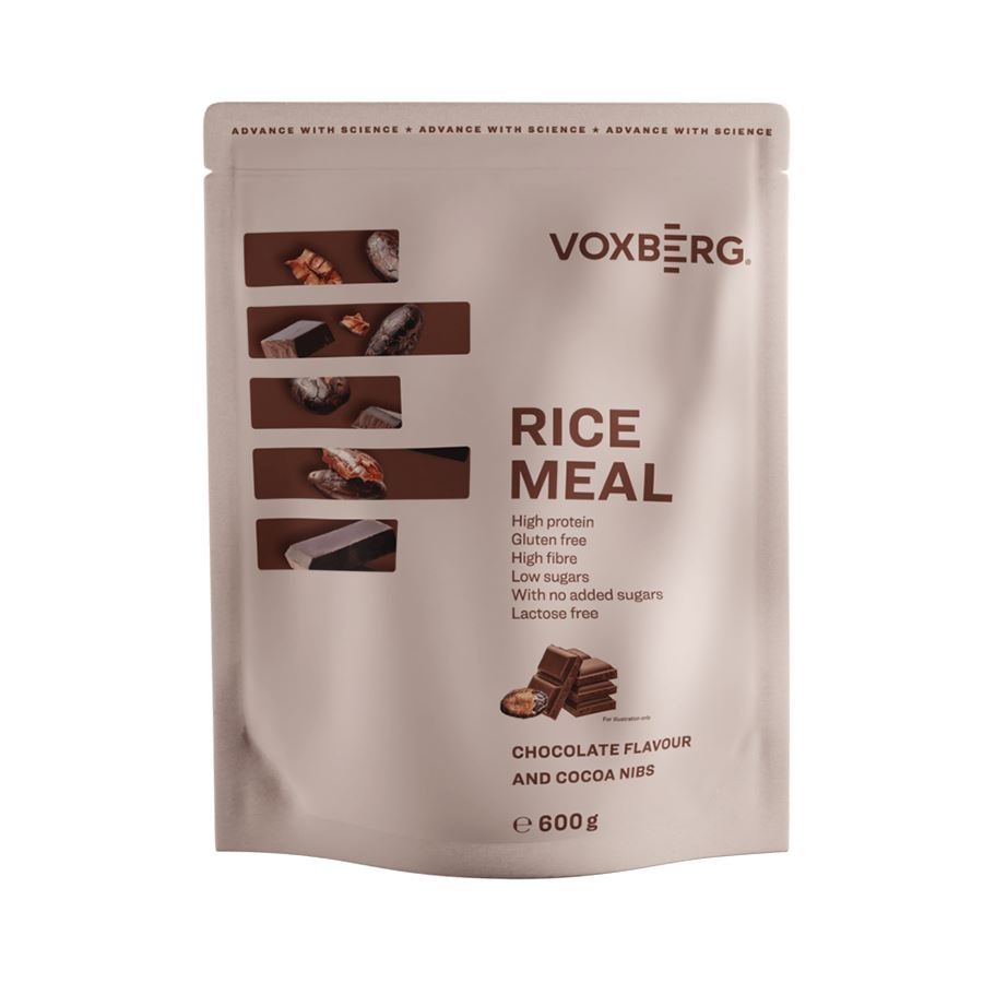 VOXBERG Protein Rice Meal Čokoláda kakaové nibsy 600 g