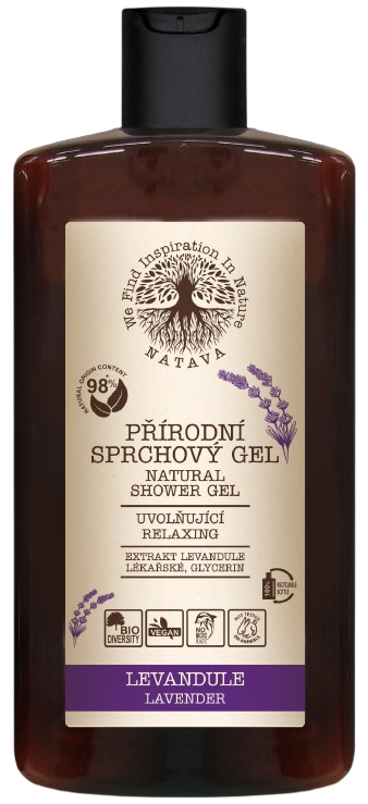 NATAVA Sprchový gel Levandule 250 ml