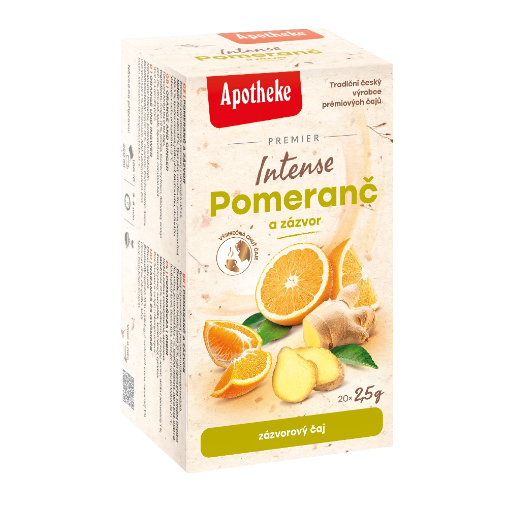 APOTHEKE Čaj pomaranč a zázvor Intense 20 x 2.5 g
