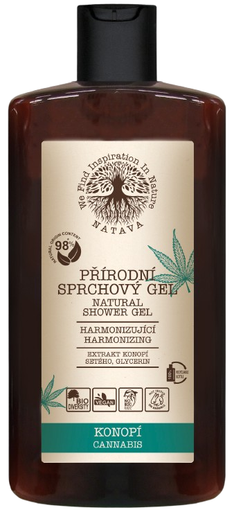 NATAVA Sprchový gél Konope 250 ml