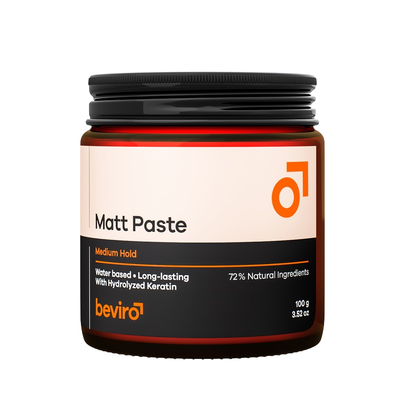 Fotografie BEVIRO Matující pasta na vlasy se střední fixací 100 g