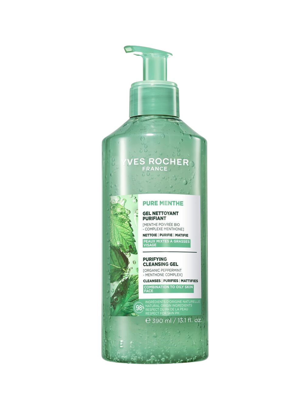YVES ROCHER Pure Menthe, Hloubkově čistící gel 390 ml