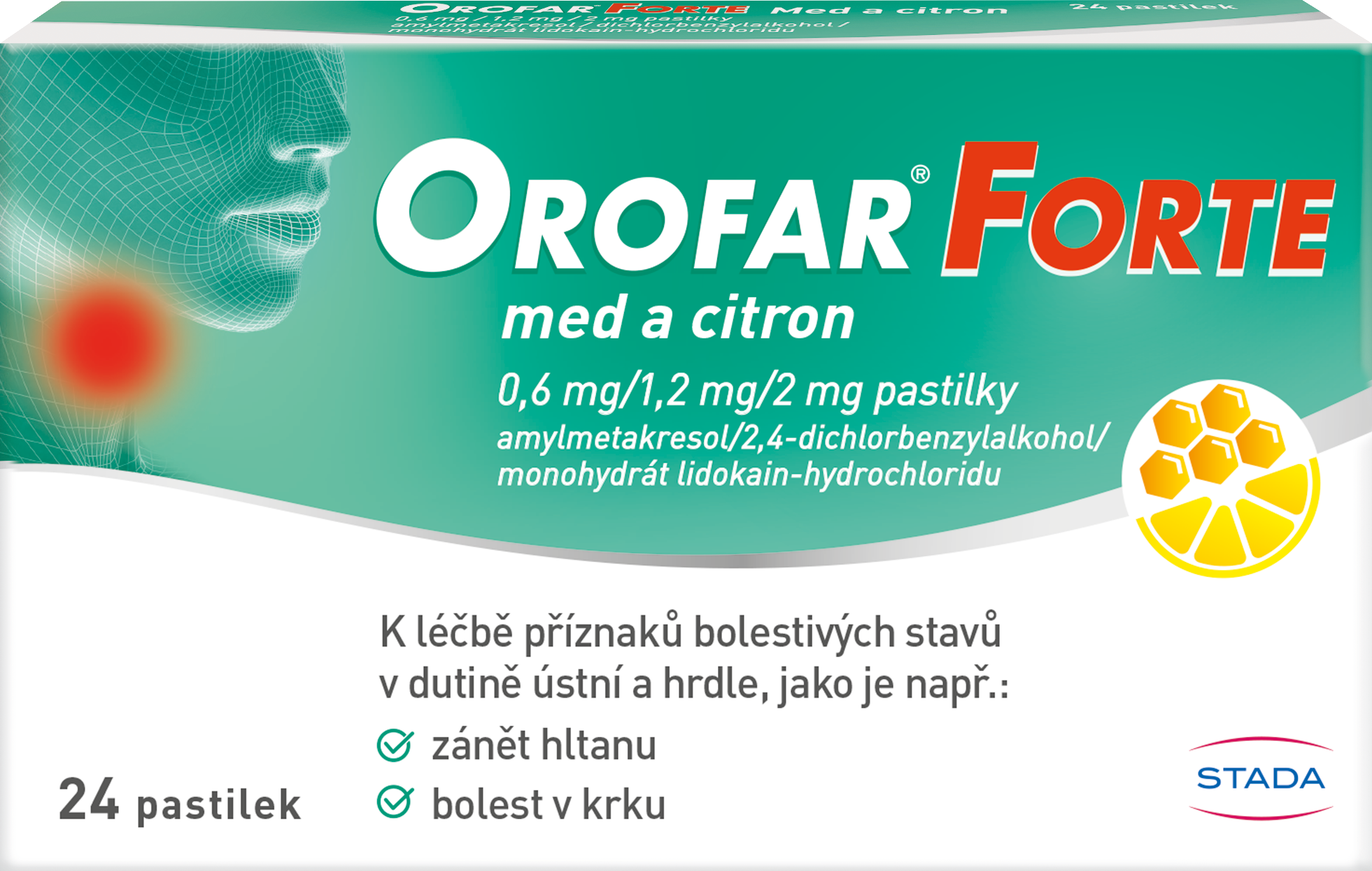 OROFAR Forte med a citron 24 pastilek