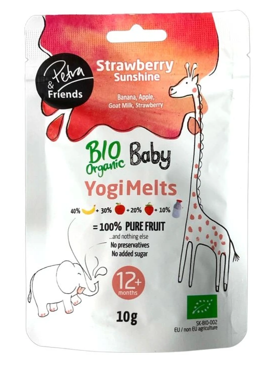 PETRA & FRIENDS BIO Ovocné smoothie kousky sušené mrazem s jahodami a kozím mlékem 10 g