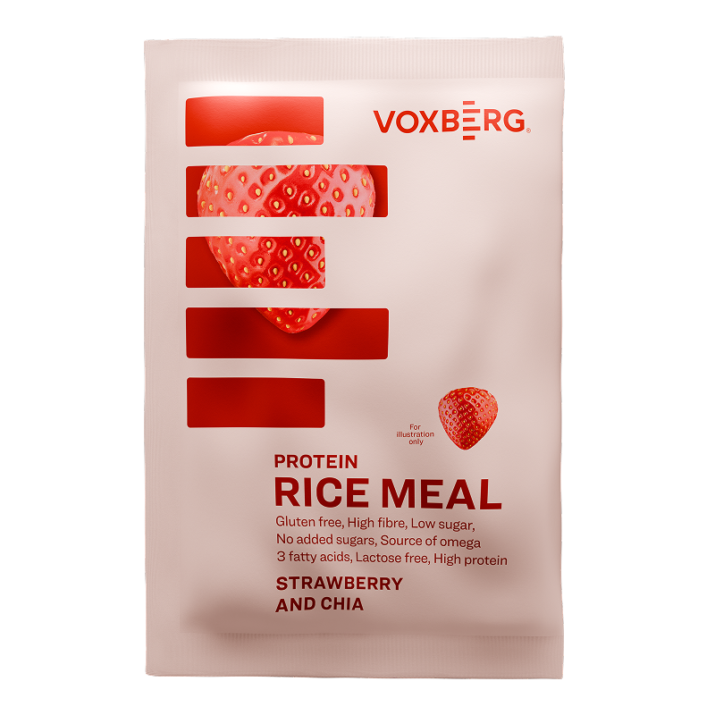 VOXBERG Protein Rice Meal Jahoda & Chia 60 g