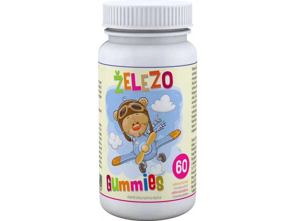 CLINICAL Železo Gummies pektinové bonbóny 60 ks