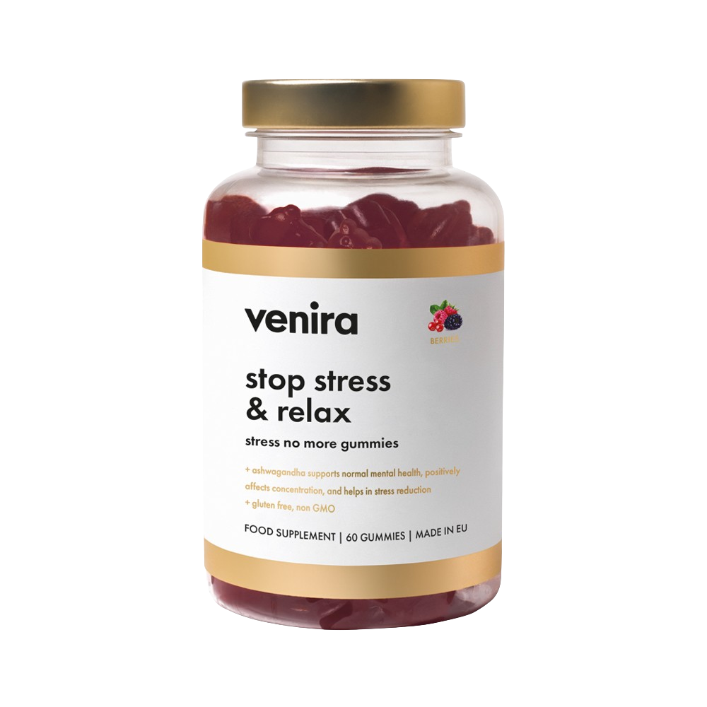 VENIRA Stop stress & relax - medvídci proti stresu lesní plody 60 ks