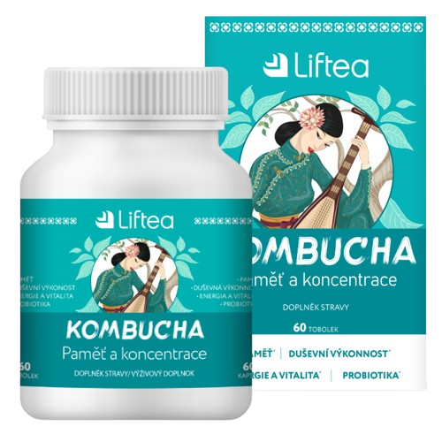 Levně LIFTEA Kombucha Pamět a koncentrace 60 tobolek