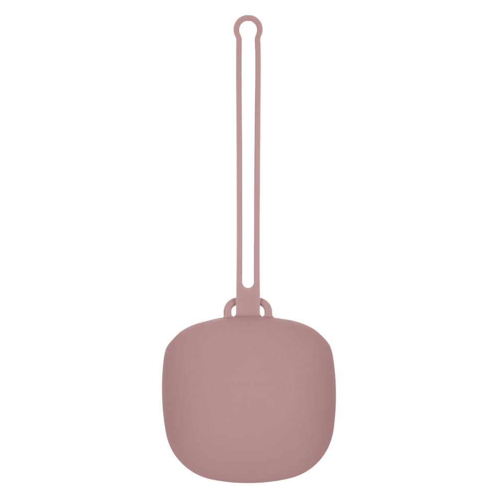 Fotografie CANPOL BABIES Pouzdro silikonové na dudlík růžové