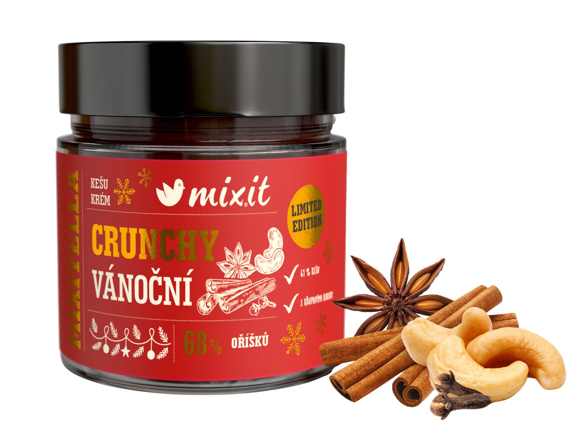 MIXIT Mixitella Crunchy Premium – Vánoční 220 g