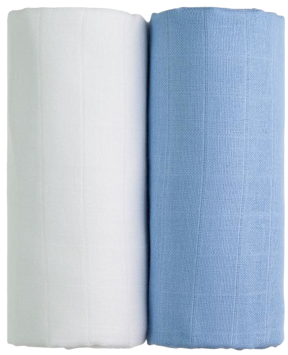 T-TOMI Osušky látkové TETRA 100x90 cm, bílá/modrá 2 ks