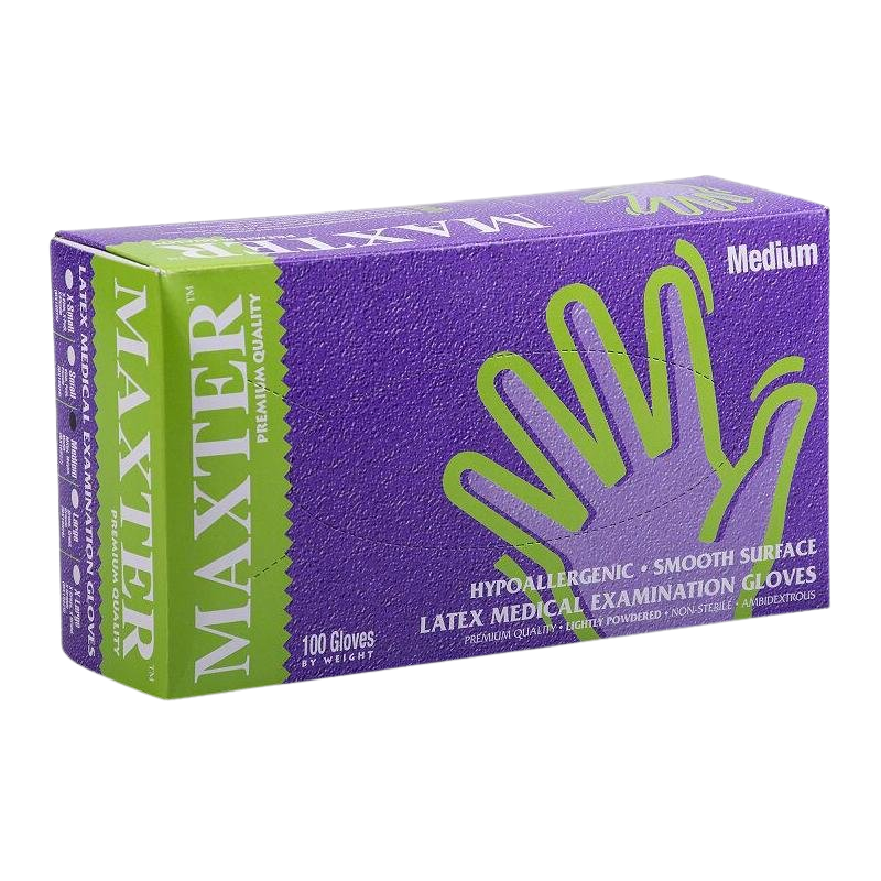 Maxter Rukavice latexové vel.M 100 ks