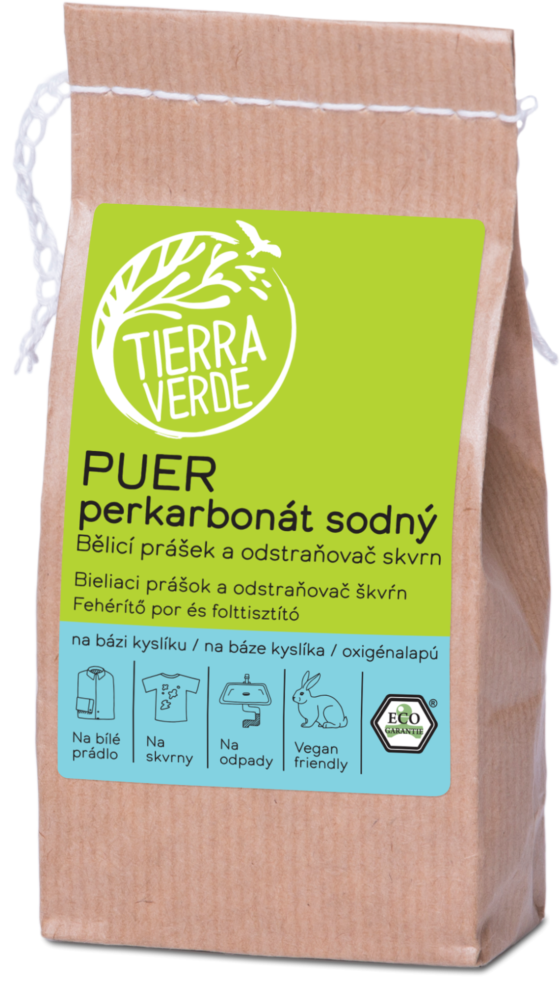 Tierra Verde PUER perkarbonát sodný bieliaci prášok a odstraňovač škvŕn na báze kyslíka 250 g