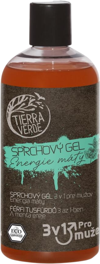 TIERRA VERDE Sprchový gél 3 v 1 pre mužov Energia mäty 500 ml