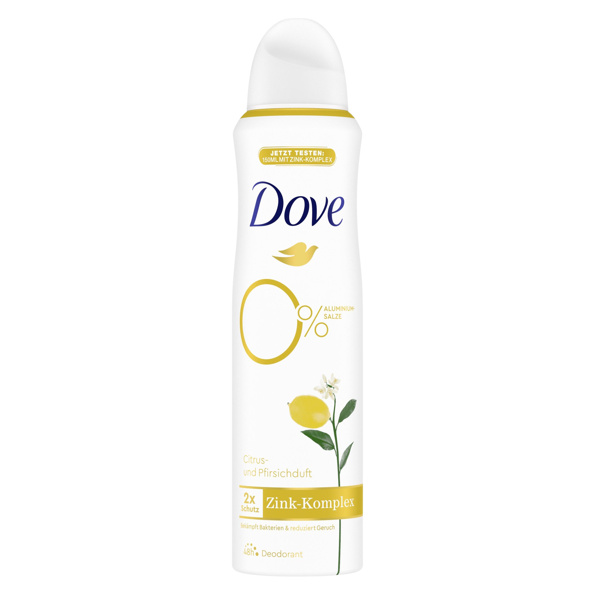 DOVE 0% ALU Citrus a Broskev deodorant sprej 150 ml