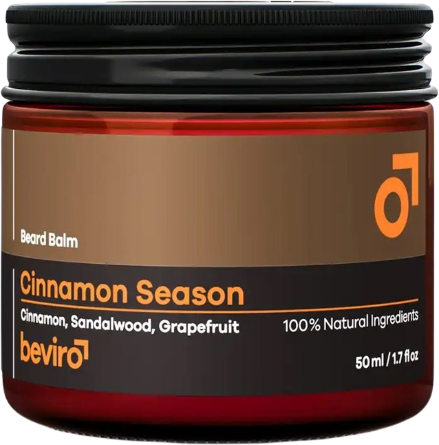 Vyživujúci balzam na fúzy s vôňou škorice a santalu