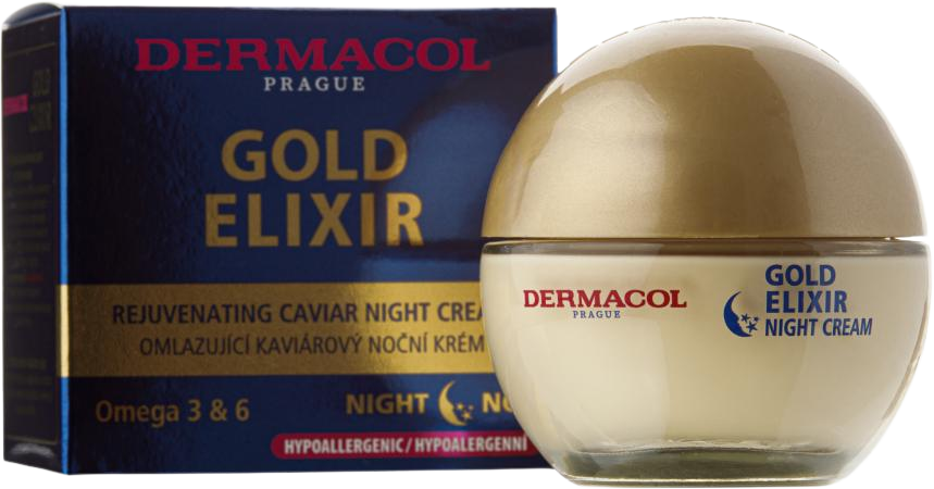 DERMACOL Gold Elixir omlazující kaviárový noční krém 50 ml