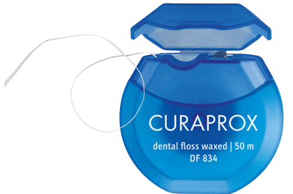 CURAPROX DF 834 Dentální nit Floss Medium Máta 50 m