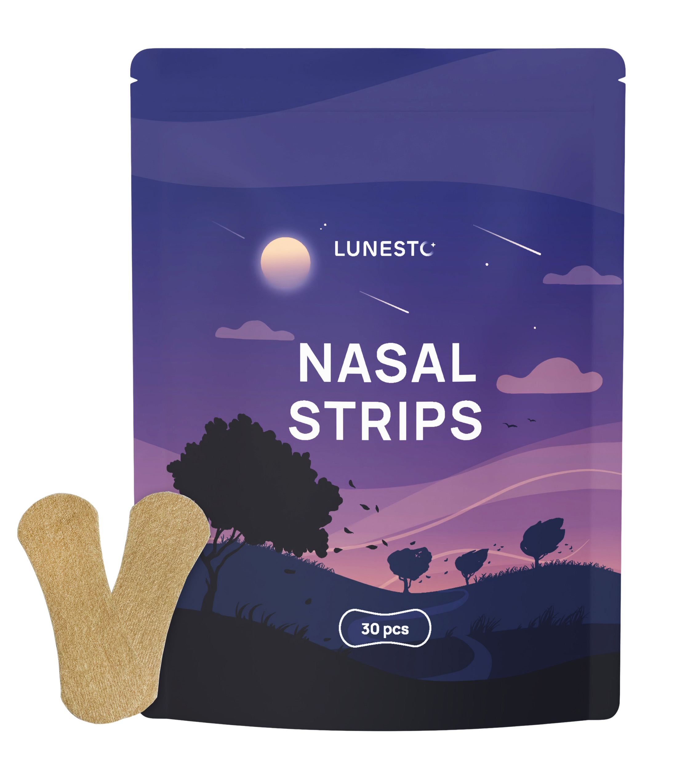 LUNESTO Nasal Strips - pásky na nos béžová 30 ks
