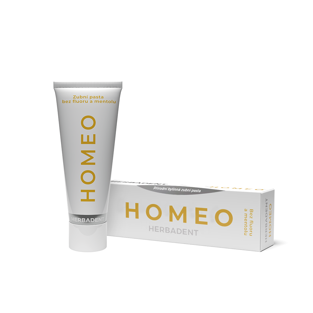 HERBADENT Homeo bylinná zubní pasta bez fluoridu a mentolu 75 g