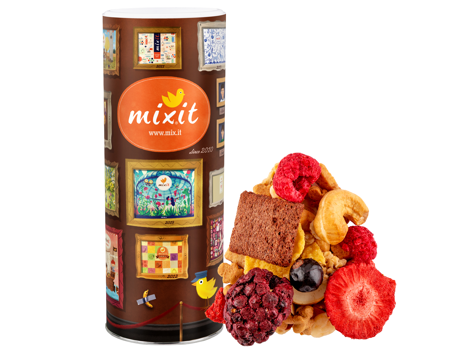 MIXIT Narozeninový mix - granola, sušenky, ovoce a ořechy 570 g