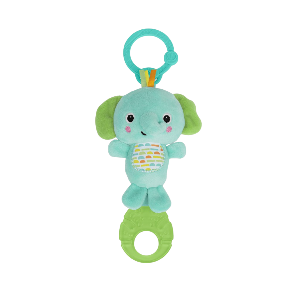 BRIGHT STARTS Hračka s melodií na C kroužku Tug Tunes™ slon 0m+