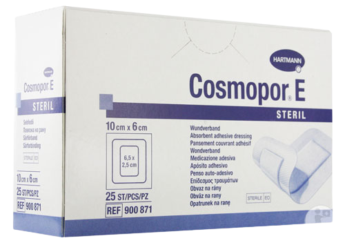 Fotografie Hartmann COSMOPOR E Rychloobvaz sterilní 10 x 6 cm 25 ks