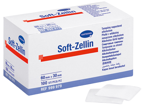 HARTMANN Tampon Soft-Zellin impreg. s alkoholem 100 ks
