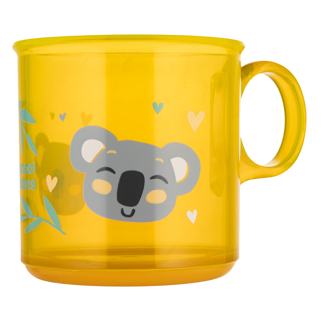 CANPOL BABIES Hrneček protiskluzový Exotic animals - žlutý 170 ml