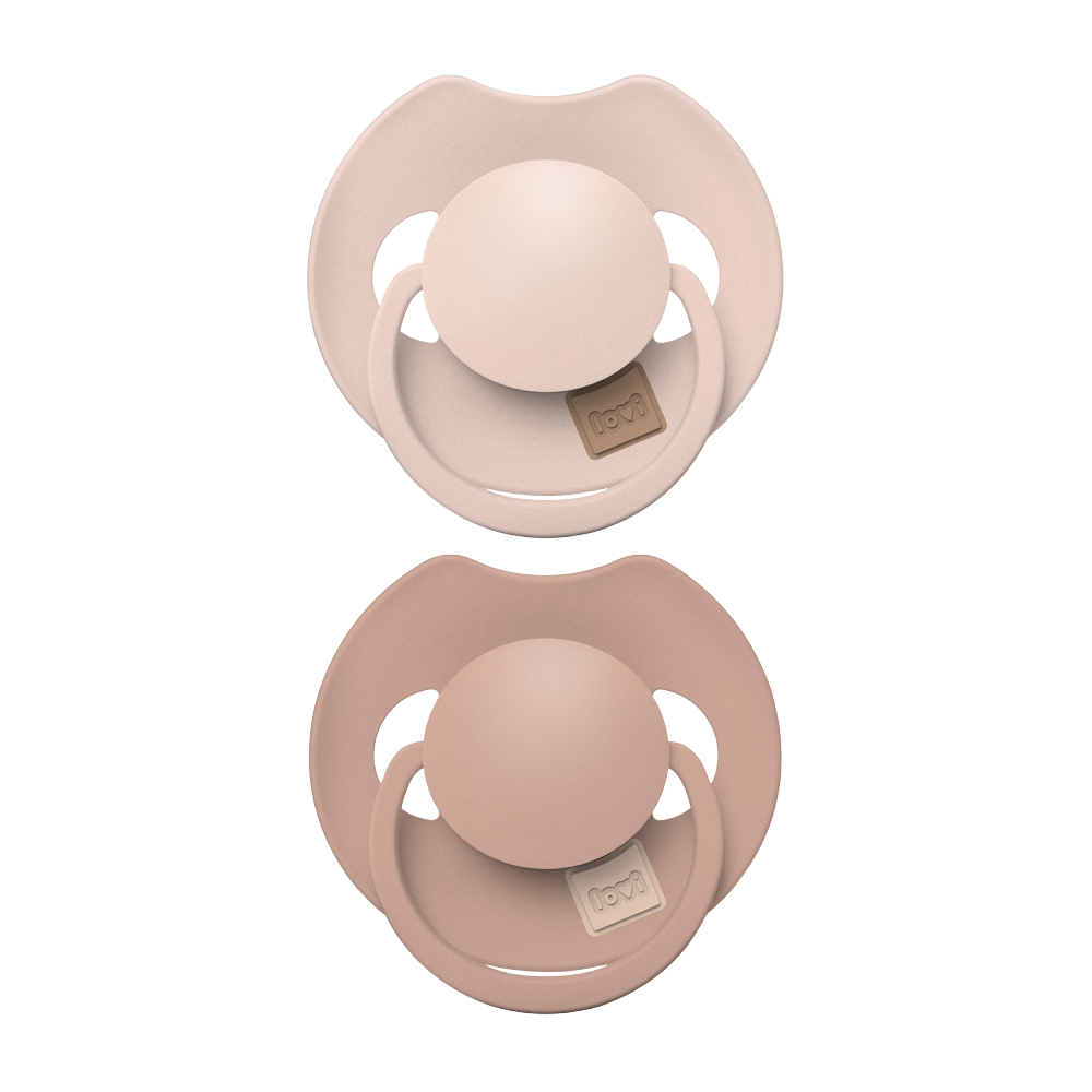 LOVI Dudlík silikonový dynamický Prime 18m+ Nude/Blush 2 ks