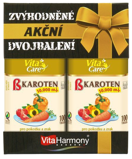 VITAHARMONY Betakaroten 10000 Promobalení 2 x 100 tobolek