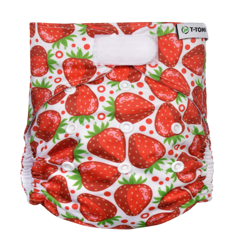 T-TOMI Plena kapsová, typ AIO - suchý zip, 3-15kg, Strawberries