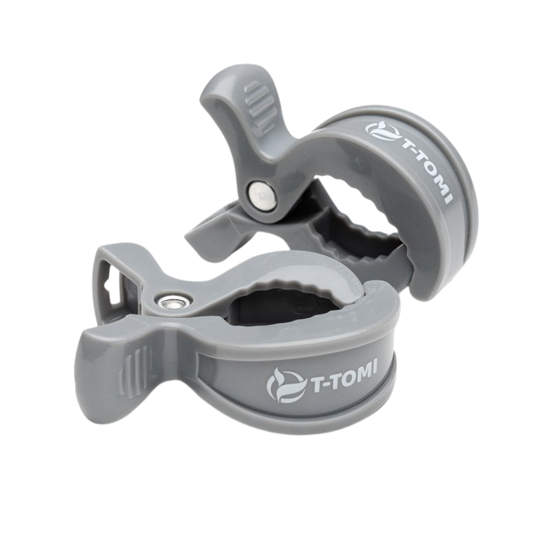 T-TOMI Kolíček na kočárek, šedý 2 ks