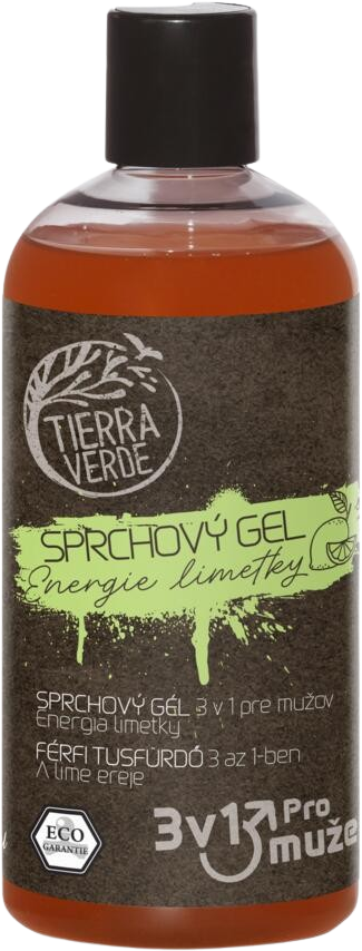 TIERRA VERDE Sprchový gél 3 v 1 pre mužov Energia limetky 500 ml