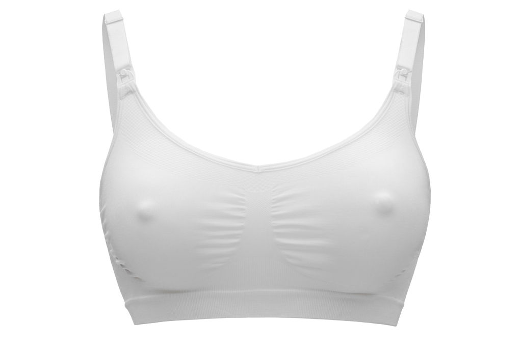 MEDELA Noční těhotenská a kojicí podprsenka Keep Cool™, bílá XL