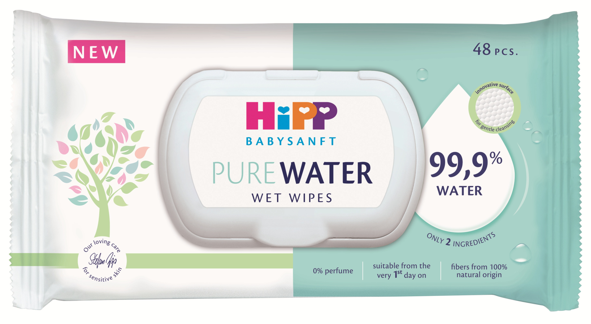 HiPP Babysanft Čistící vlhčené ubrousky Soft & Pur 48 ks