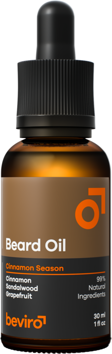 BEVIRO Vyživující olej na vousy s vůní skořice, santalu a grapefruitu 30 ml
