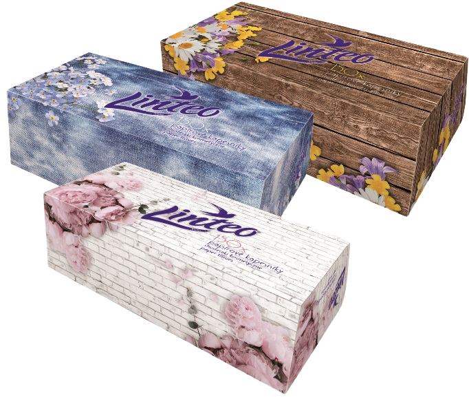 LINTEO Papírové kapesníky 150ks 1xBOX
