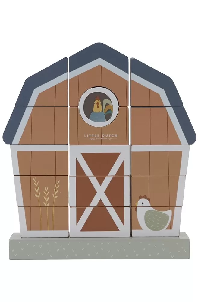 LITTLE DUTCH Stavebnice dřevěná Farma