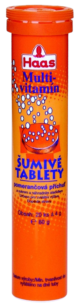 Haas Multivitamín pomeranč 20 šumivých tablet
