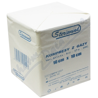 ZSZ Gáza kompresy nesterilní 10 x 10 cm, 8 vrstev, 100 ks