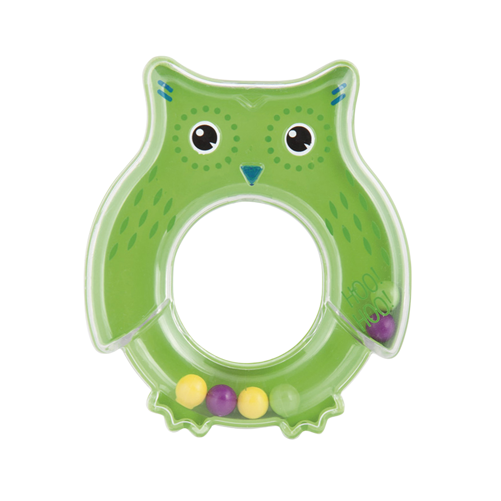 Fotografie CANPOL BABIES Chrastítko sova - zelené